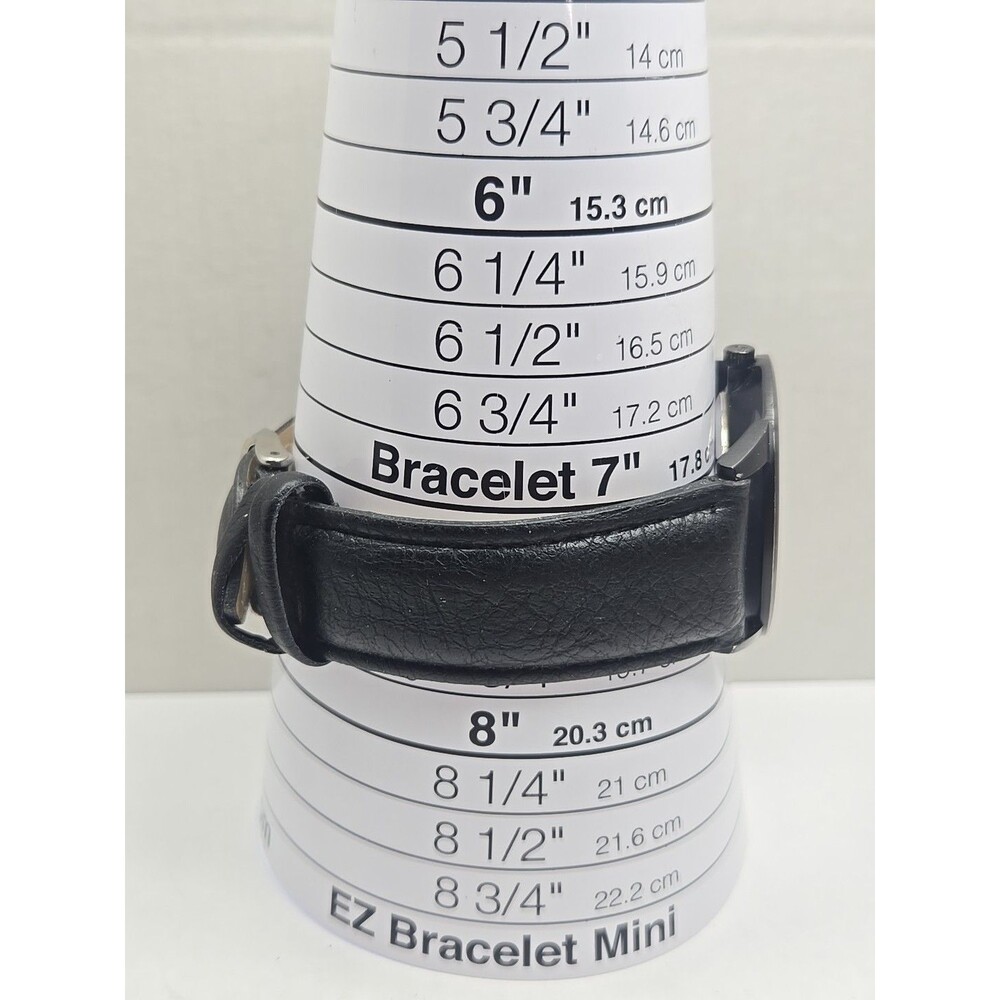 Skagen Denmark Black Stainless 38mm Date Mens Slim Watch New Battery Leather - Picture 7 of 12